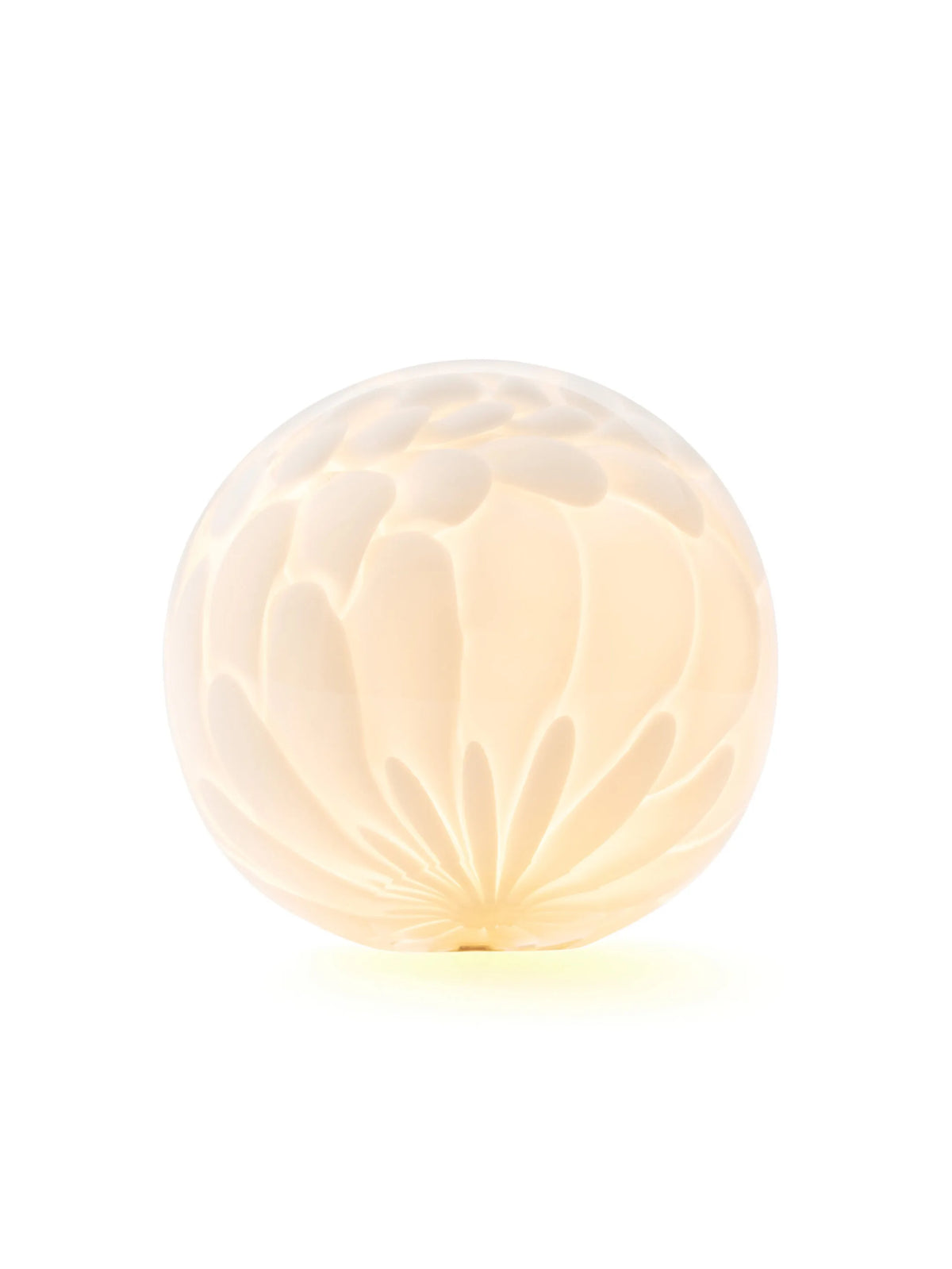 Bocci 118p batteridrevet lampe i hvitt glass med lang batteritid