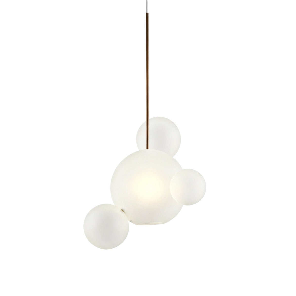 Giopato & Coombes Bolle 04 Frosted Pendant in Brushed Bronze, pendel i børstet bronse med frostet glass