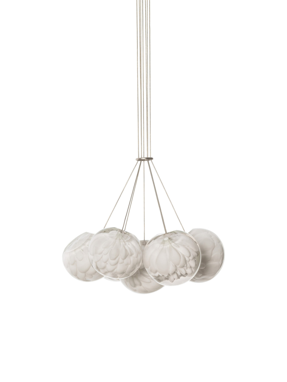 Bocci 118.7 flerpendel med unike blomsterinspirerte glassformer i hvert element
