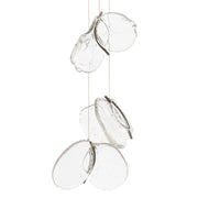 Bocci 141.3 Pendellampe i klart glass med organiske former som flyter