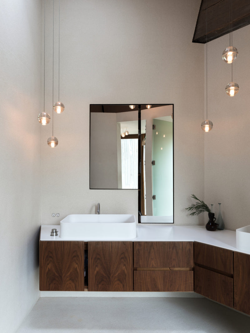 Bocci 14 taklampe på bad med klart glass 