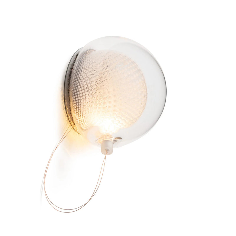 Bocci 76S vegglampe i glass med detaljer i kobber 