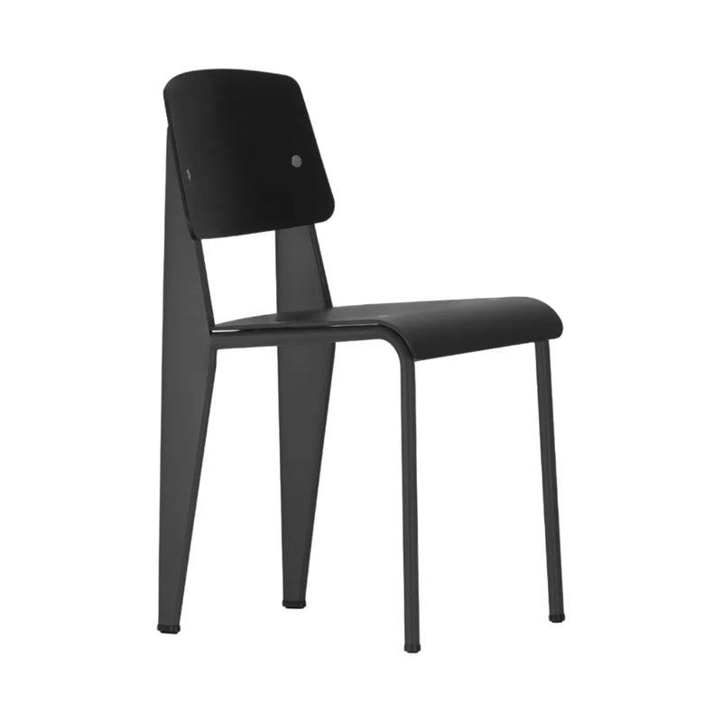Vitra Standard SP Spisestol med deep black base og deep black sete i plast