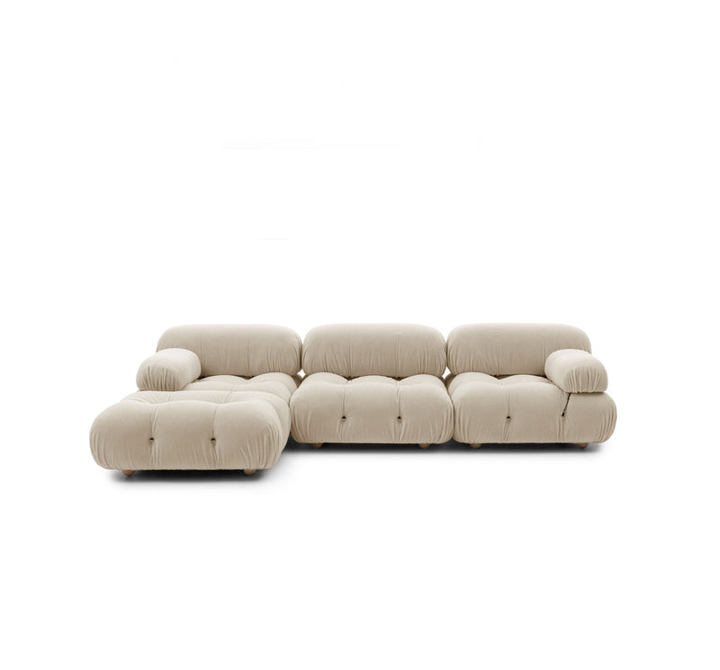 B&B Italia Camaleonda tre-seter sofa med ottoman i beige tekstil