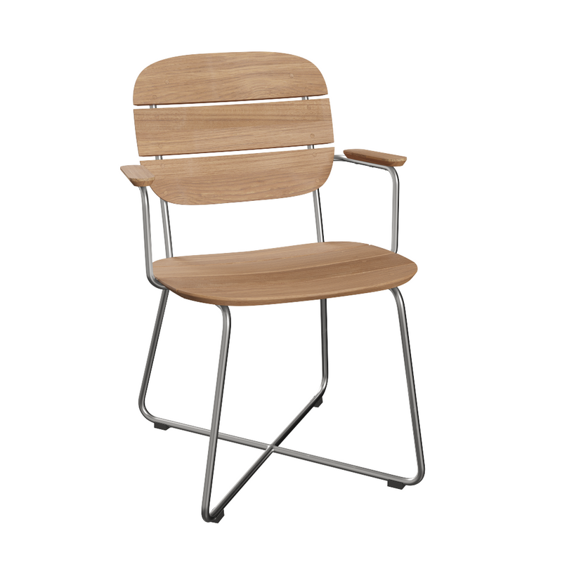 Fritz Hansen Lilium Outdoor Spisestol med Arm
