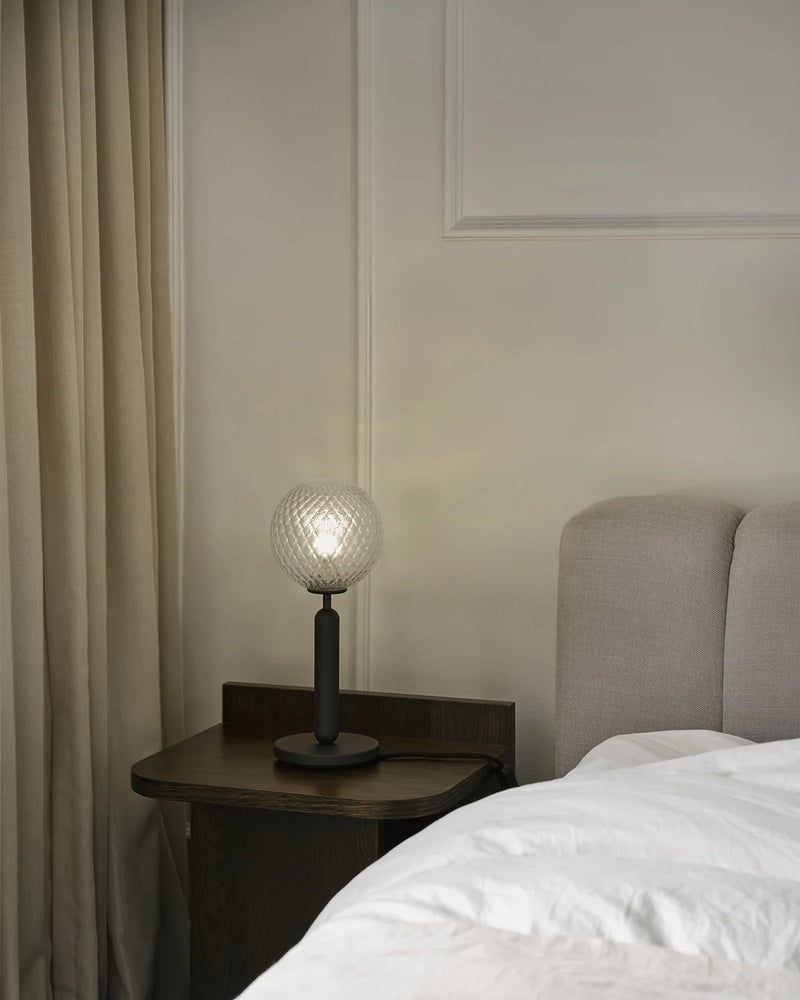 Miira Bordlampe Rock Grey/Optic Clear - Utstillingsmodell