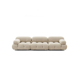 Modulær sofa designet av italienske Mario Bellini for B&B Italia, 3 seter oppsett i lyst tekstil