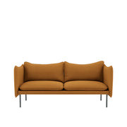Tiki 2-seter sofa fra Fogia i oransje tekstil, stilfull skandinavisk designklassiker