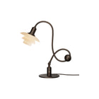 Detalj av PH 1/1 Piano Bordlampe Limited Edition med munnblåste terrakottafargede skjermer