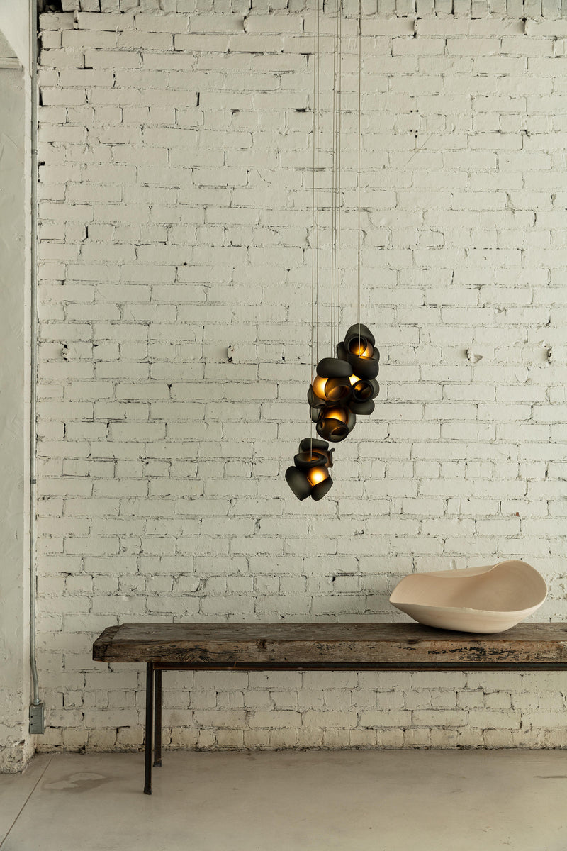 Bocci 100.3 design taklampe med sort glass 