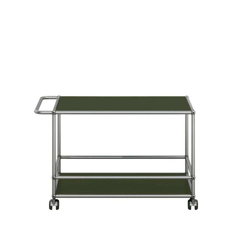 USM Haller Tralle 30 med kromramme i fargen Olive Green